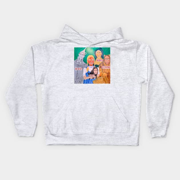 Trump In Oz "LOST" Kids Hoodie by Kurtcmo